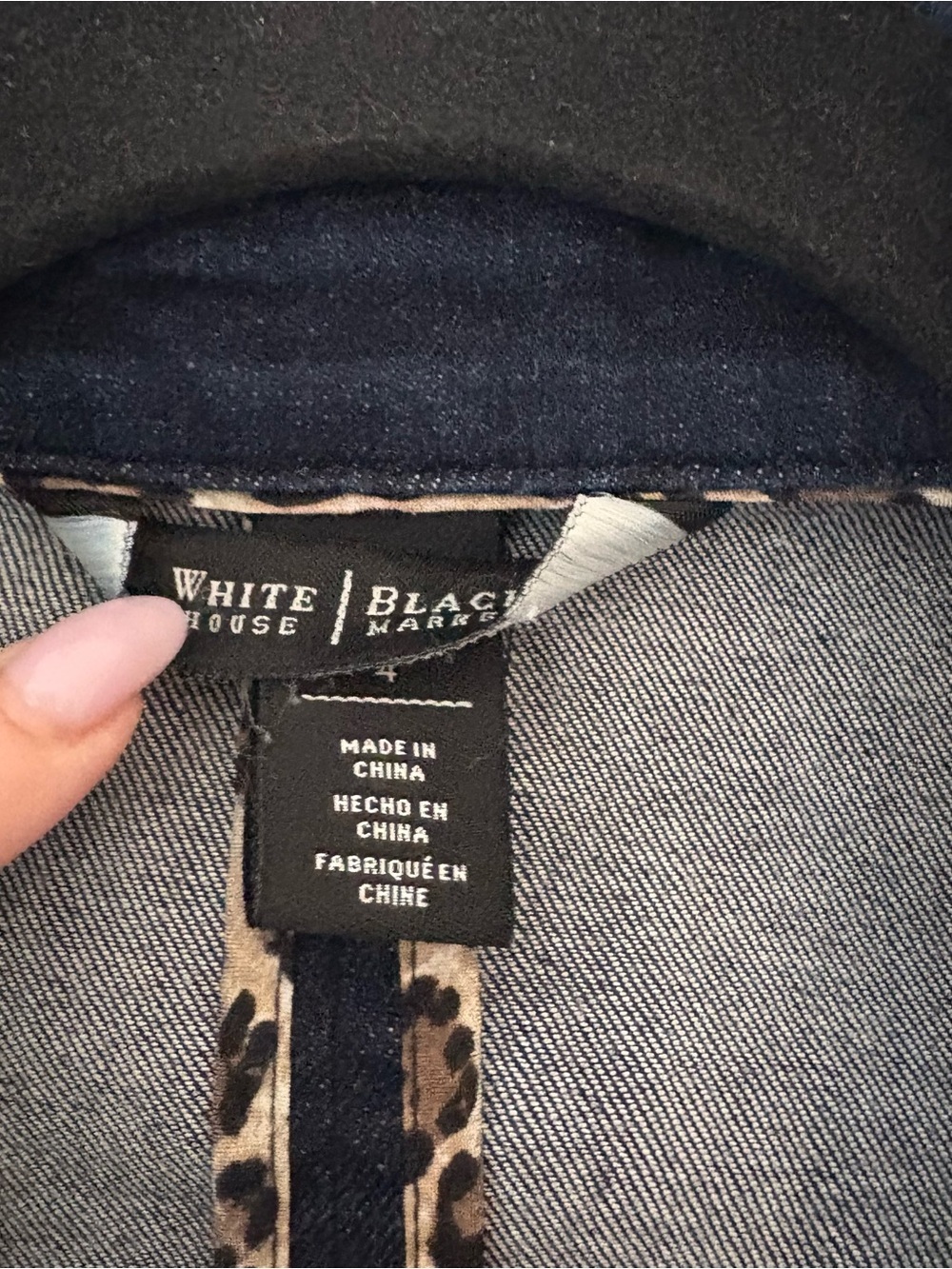 White House Black Markets Women's Dark Indigo Denim Blazer Jacket - Picture 5 of 11
